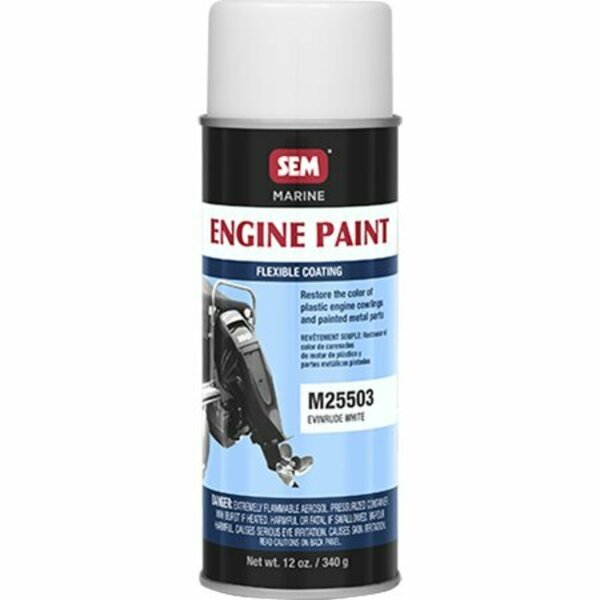 Sem Paints Marine Engine Paint, Evinrude White M25503